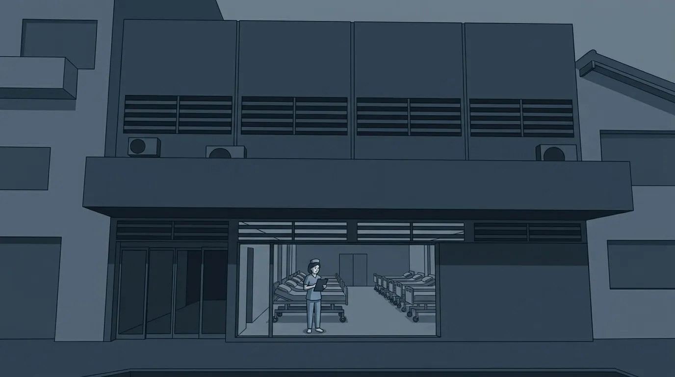 Ilustración de la nota: Una sola enfermera en el nuevo Sanatorio de Berazategui